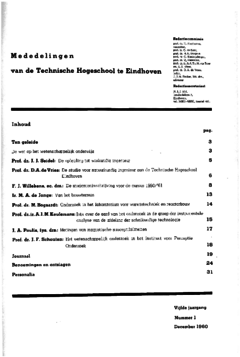 Voorzijde van magazine: Mededelingen 1 - December 1960