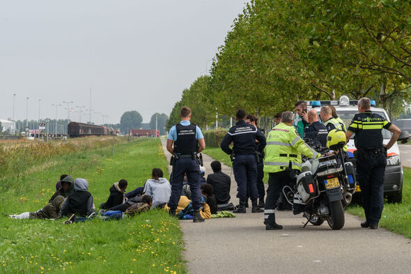 Refugees at Moerdijk. Photo | ANP - Tom van der Put