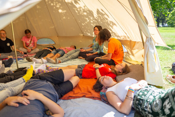 Meditatieworkshop. Foto | Rien Boonstoppel