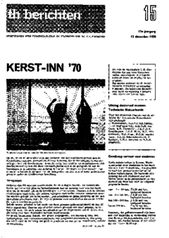 Voorzijde van magazine: TH berichten 15 - 13 december 1970