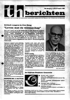 Voorzijde van magazine: TH berichten 29 - 29 maart 1968