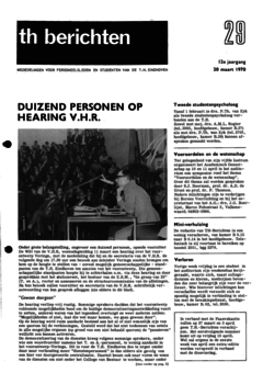 Voorzijde van magazine: TH berichten 29 - 20 maart 1970