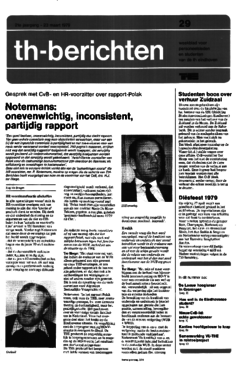 Voorzijde van magazine: TH berichten 29 - 23 maart 1979