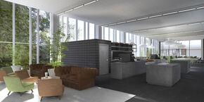 Impressie van het nieuwe Plaza in Vertigo. Illustratie | Ex Interiors Impressie van het nieuwe Plaza in Vertigo. Illustratie | Ex Interiors