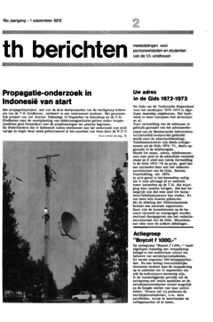 Voorzijde van magazine: TH berichten 2 - 1 september 1972