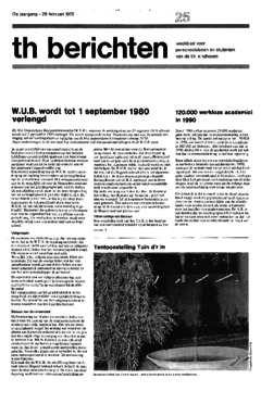 Voorzijde van magazine: TH berichten 25 - 28 februari 1975