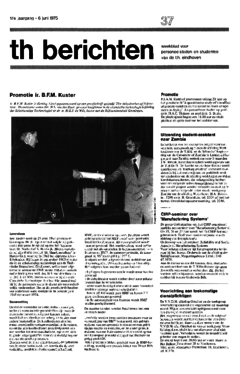 Voorzijde van magazine: TH berichten 37 - 6 juni 1975