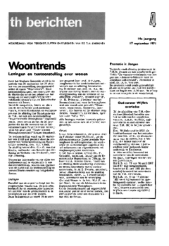 Voorzijde van magazine: TH berichten 4 - 17 september 1971