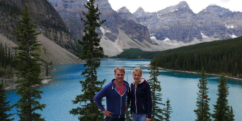 Bij Lake Moraine (Banff National Park).