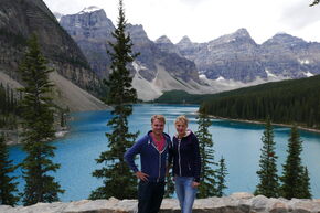 Bij Lake Moraine (Banff National Park).