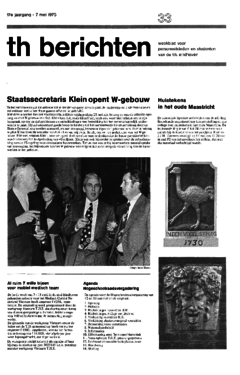 Voorzijde van magazine: TH berichten 33 - 7 mei 1975