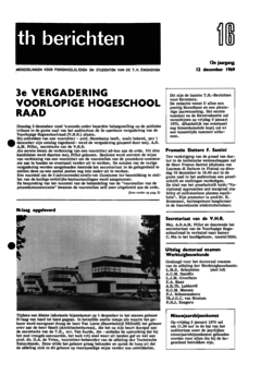 Voorzijde van magazine: TH berichten 16 - 12 december 1969