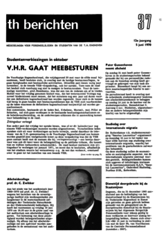 Voorzijde van magazine: TH berichten 37 - 5 juni 1970