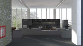 Impressie Plaza Vertigo, keuken. Impressie Plaza Vertigo, keuken.