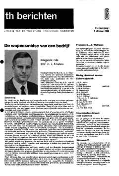 Voorzijde van magazine: TH berichten 6 - 4 oktober 1968