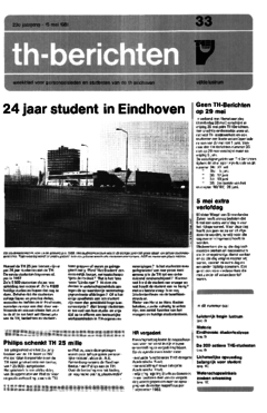 Voorzijde van magazine: TH berichten 33 - 15 mei 1981